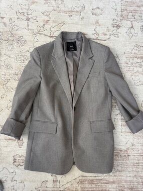 Grey women’s Mango Blazer - Single-Button Tailored Sport Coat